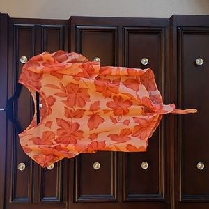 Sheer Flutter Sleeve Top